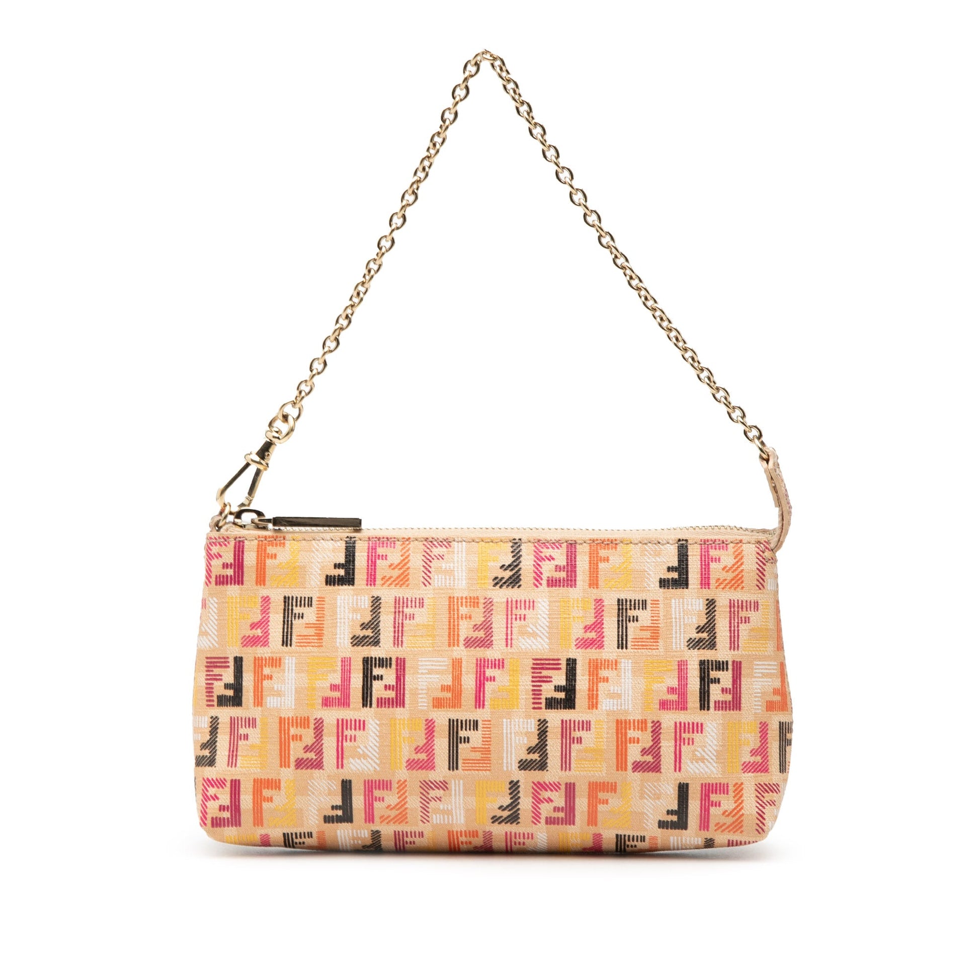 Fendi Multicolor Zucchino Spalmati Chain Pochette