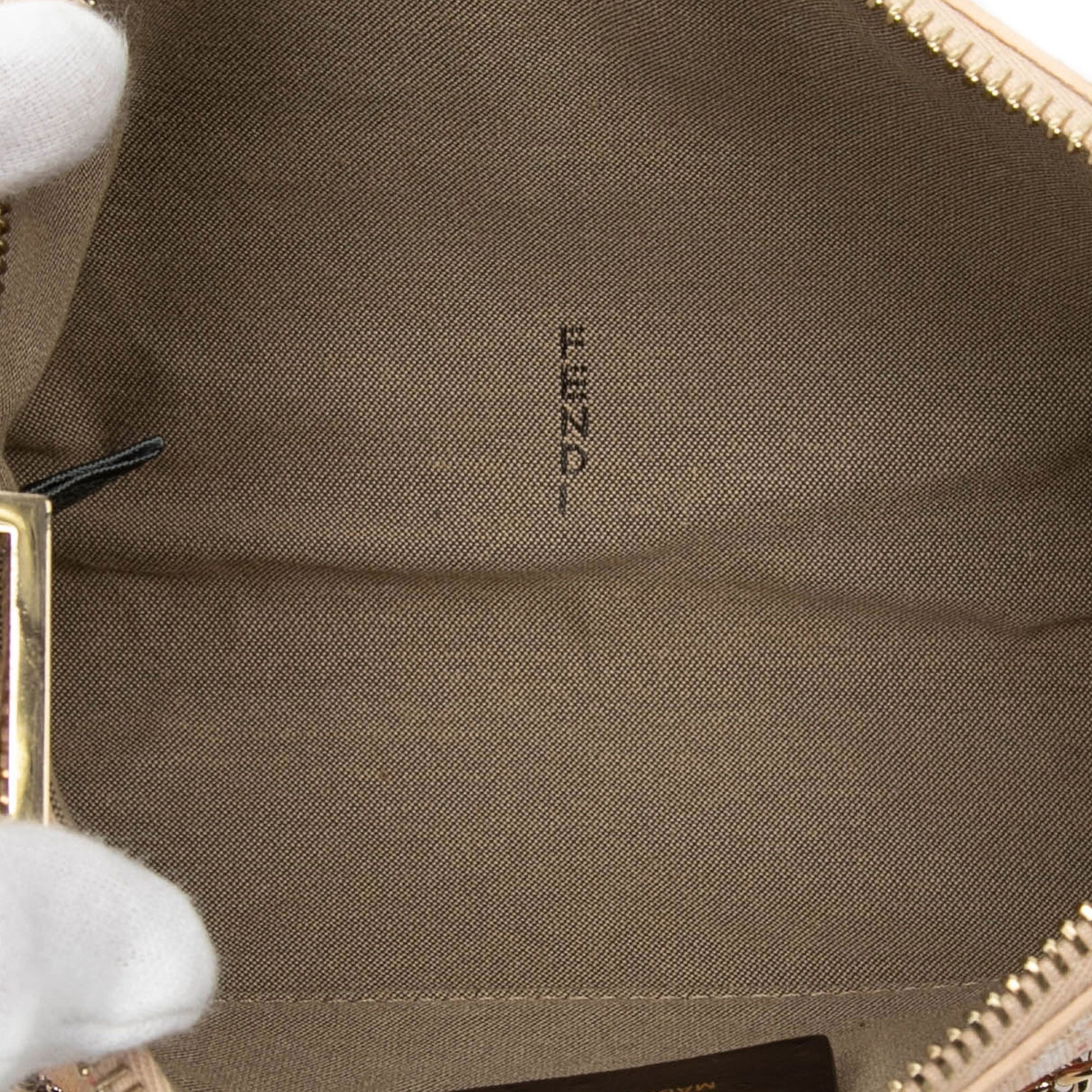 Fendi Multicolor Zucchino Spalmati Chain Pochette