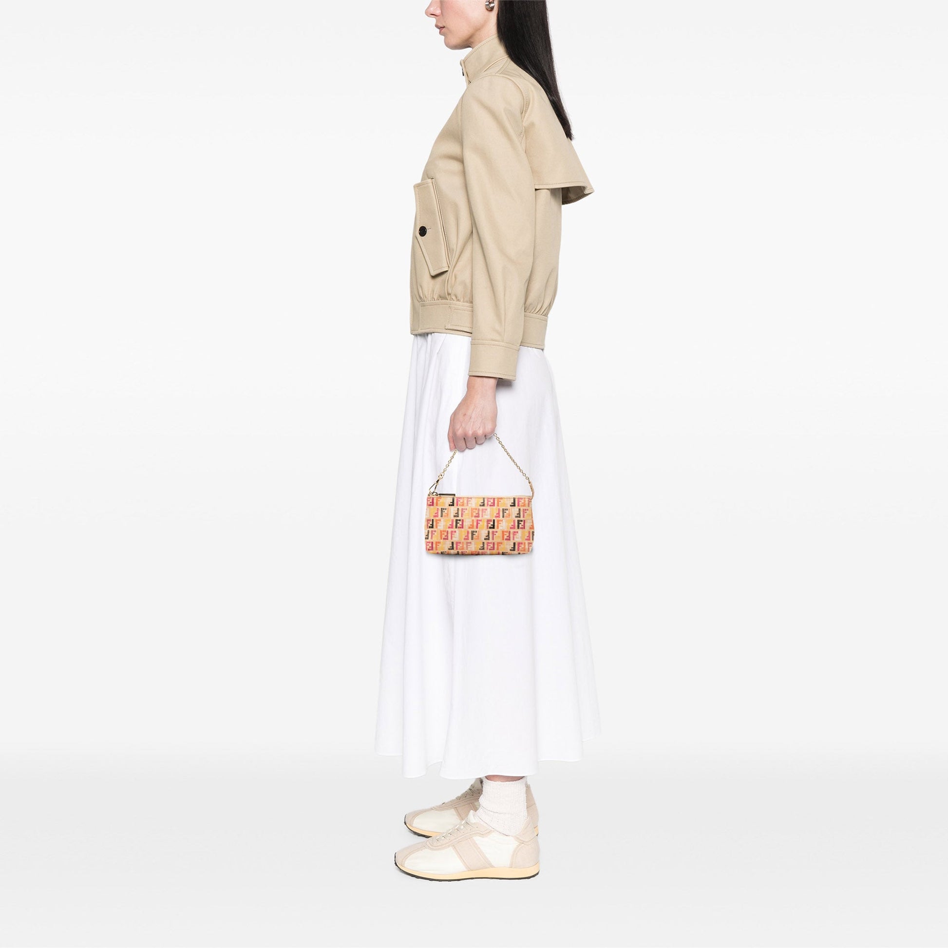 Fendi Multicolor Zucchino Spalmati Chain Pochette
