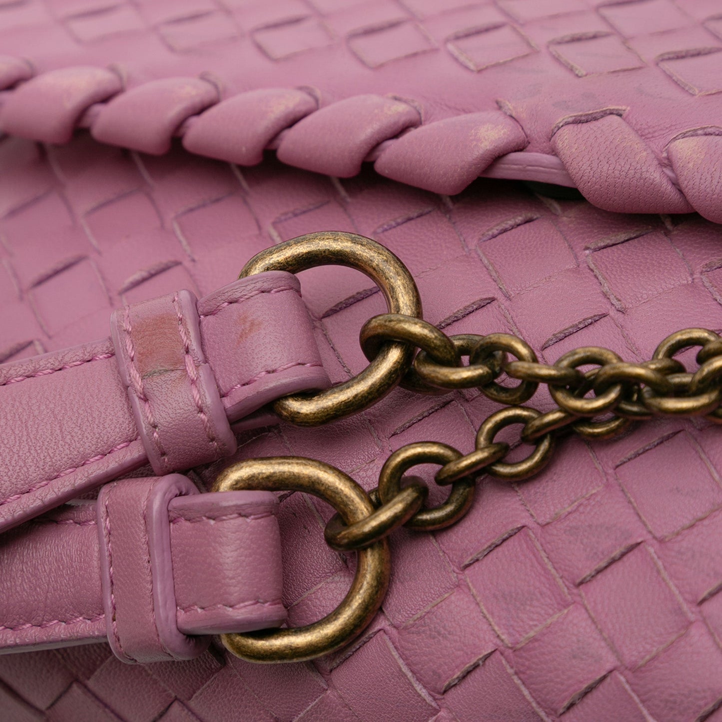 Bottega Veneta Baby Nappa Intrecciato Olimpia Crossbody