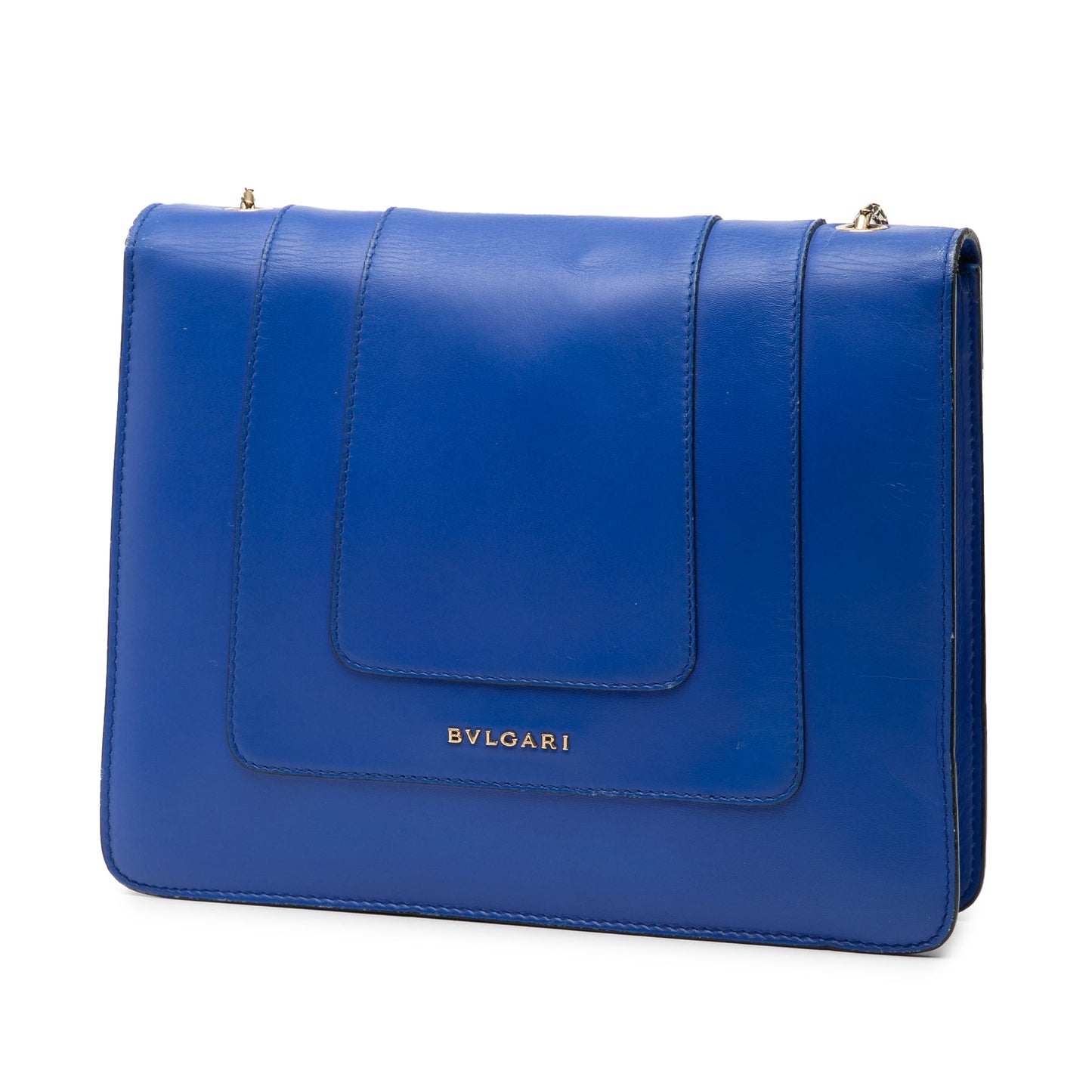 Bvlgari Small Leather Square Serpenti Forever Chain Crossbody