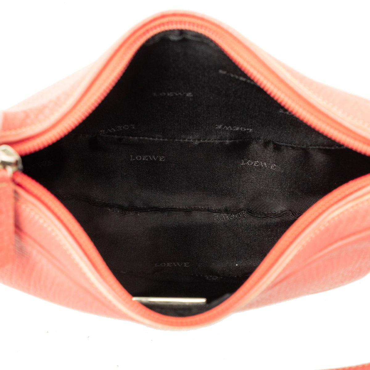 LOEWE Embossed Leather Logo Hobo — Pink