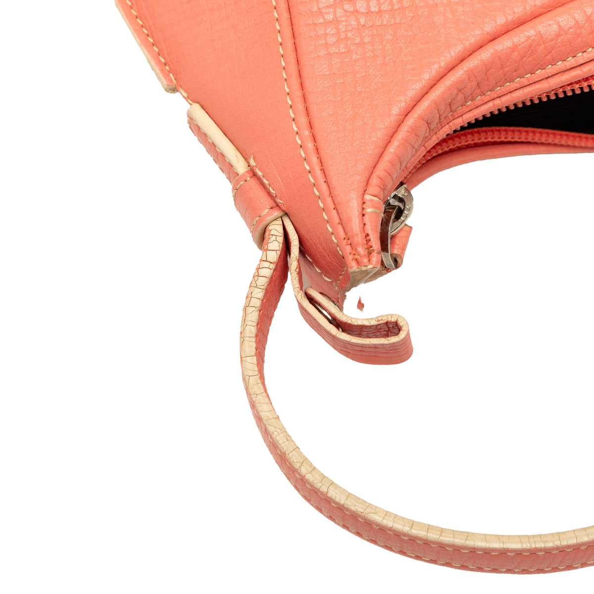 LOEWE Embossed Leather Logo Hobo — Pink