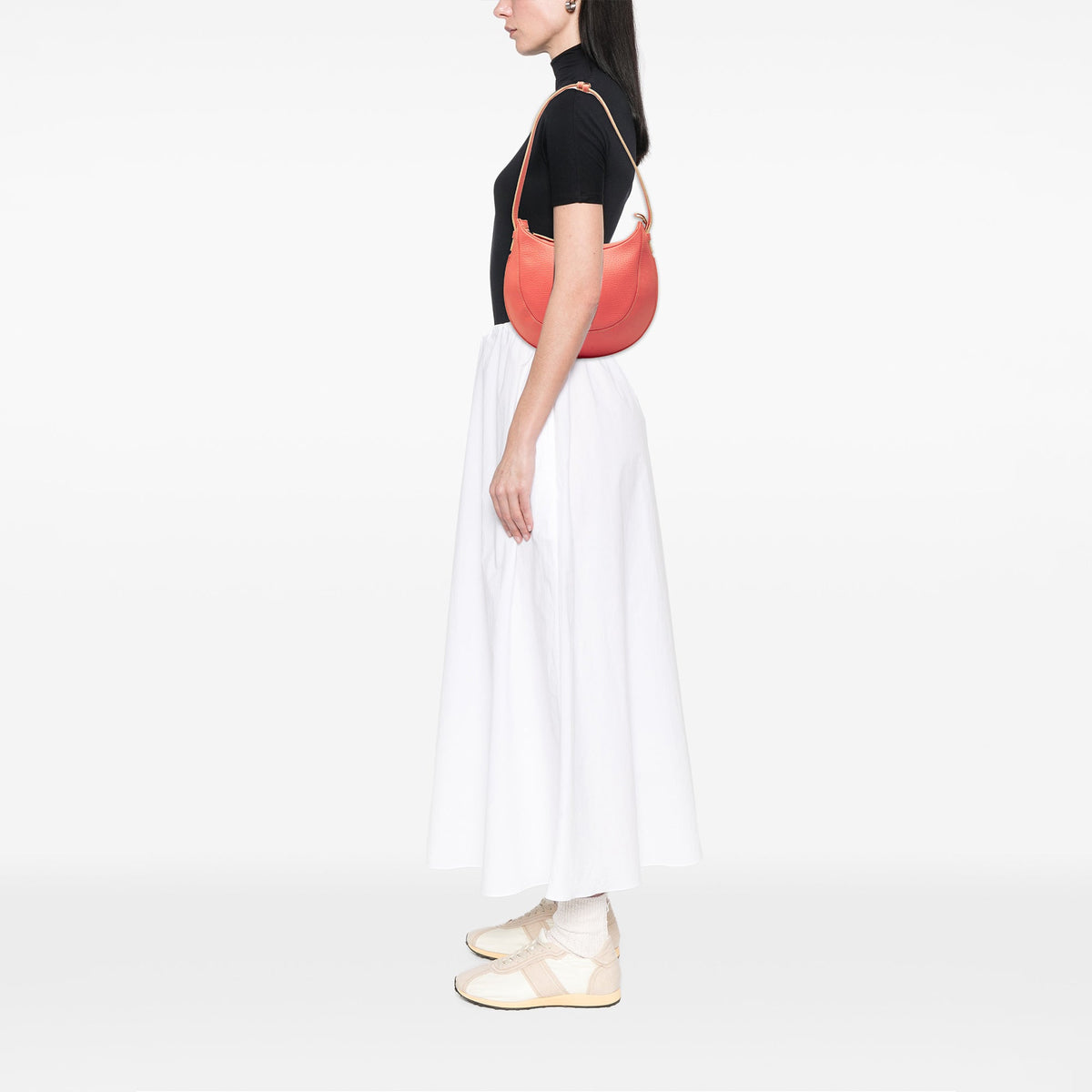 LOEWE Embossed Leather Logo Hobo — Pink