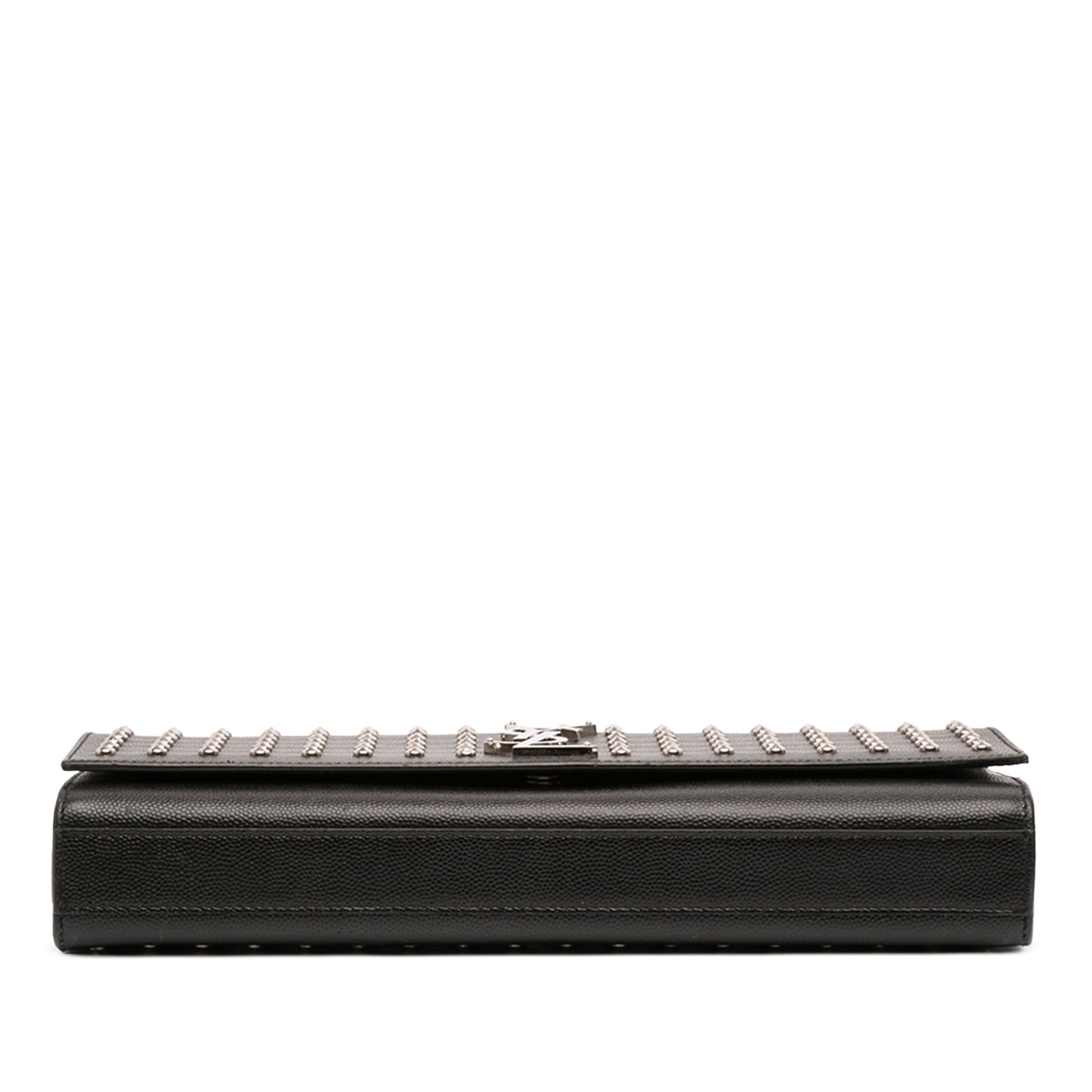 Saint Laurent Grain De Poudre Studded Monogram Kate Clutch