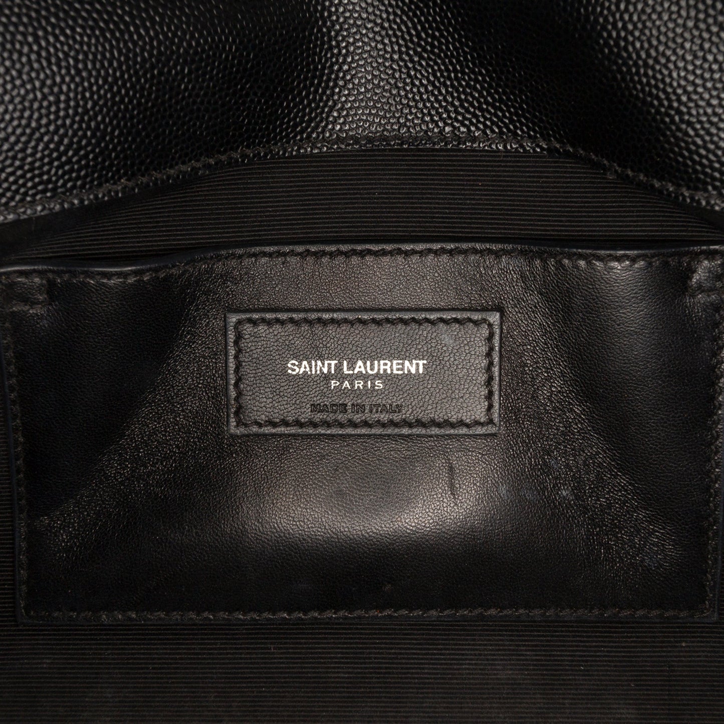 Saint Laurent Grain De Poudre Studded Monogram Kate Clutch