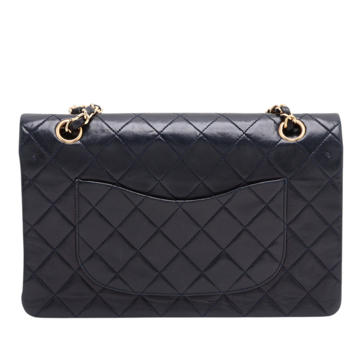 Chanel Medium Classic Lambskin Double Flap — Black