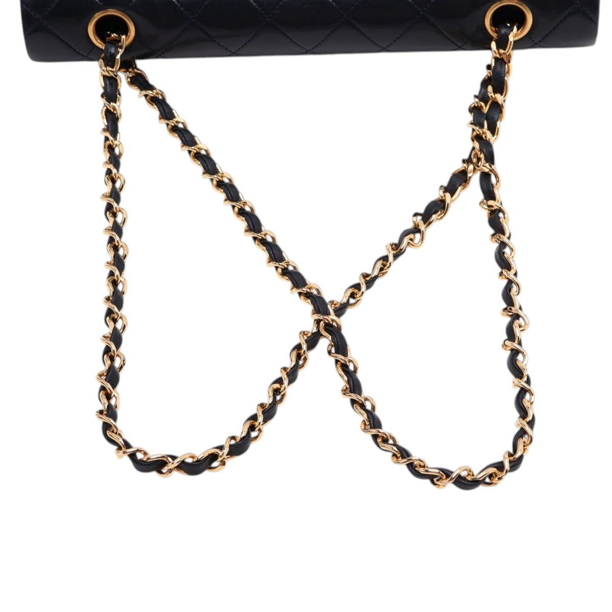 Chanel Medium Classic Lambskin Double Flap — Black