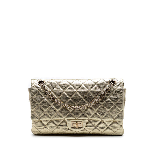Chanel Quilted Metallic Aged Calfskin Reissue 2.55 Double Flap 226
