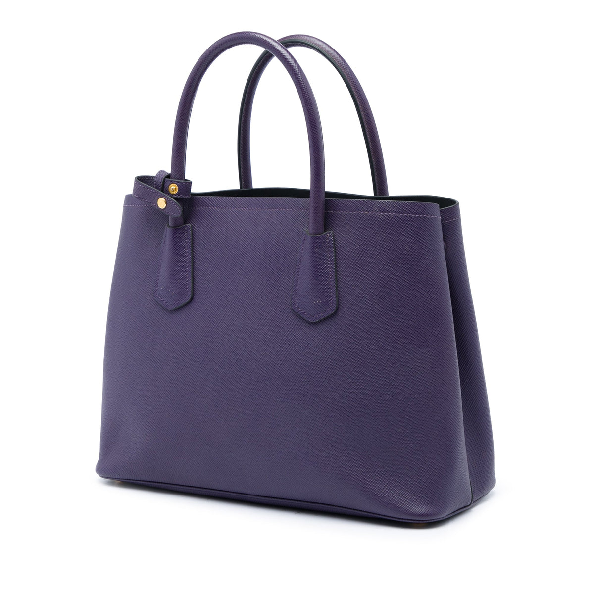 Prada Medium Saffiano Cuir Double Satchel — Purple