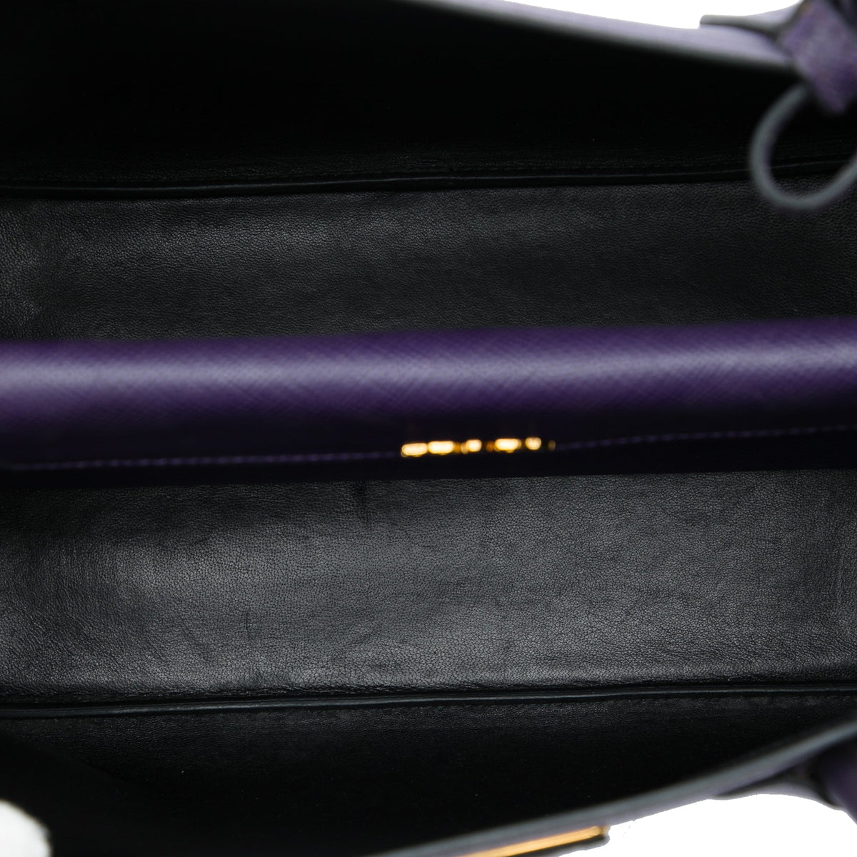 Prada Medium Saffiano Cuir Double Satchel — Purple