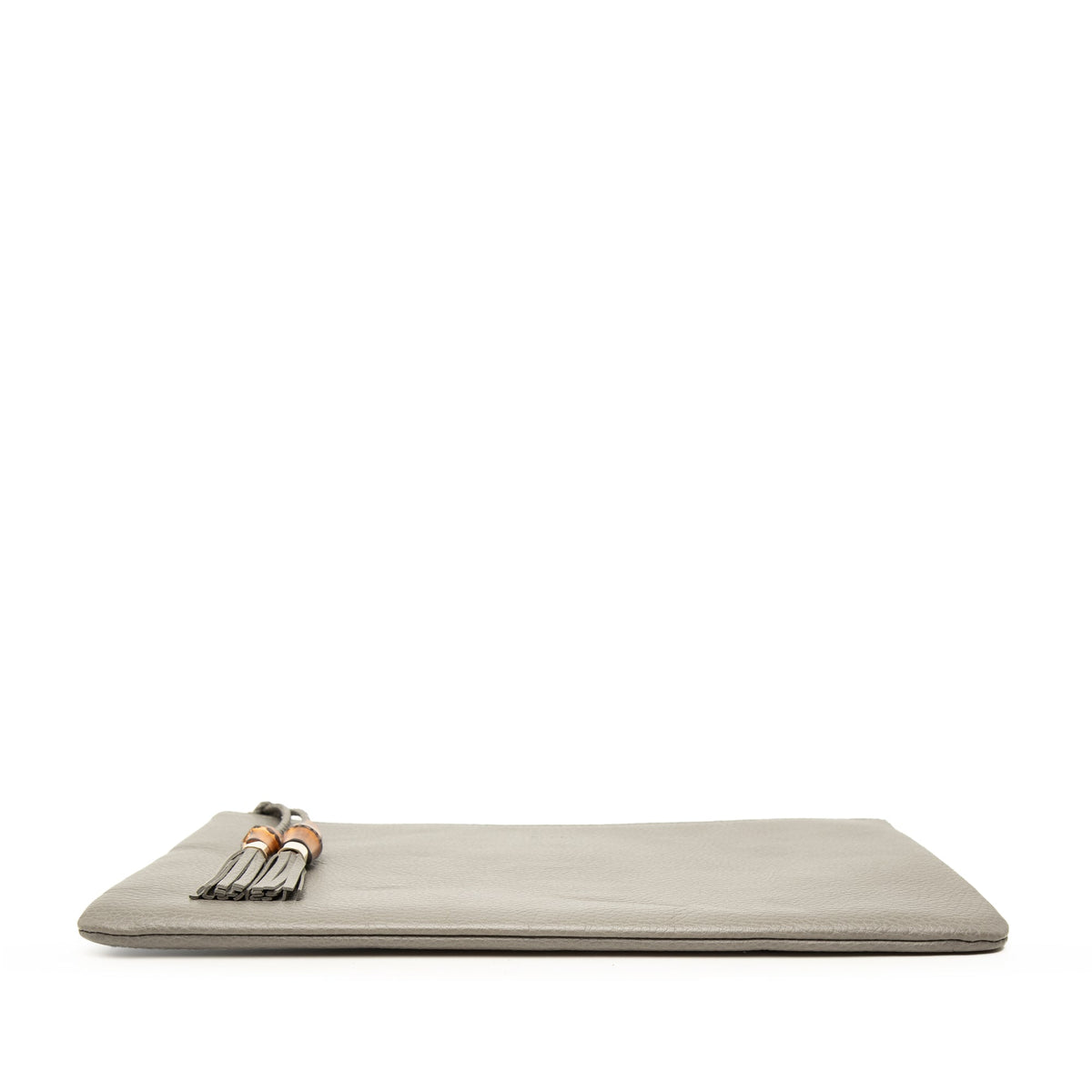 Gucci Calfskin Bamboo Tassel Clutch