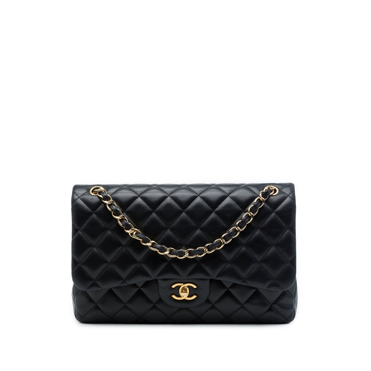Chanel Jumbo Classic Lambskin Double Flap — Black