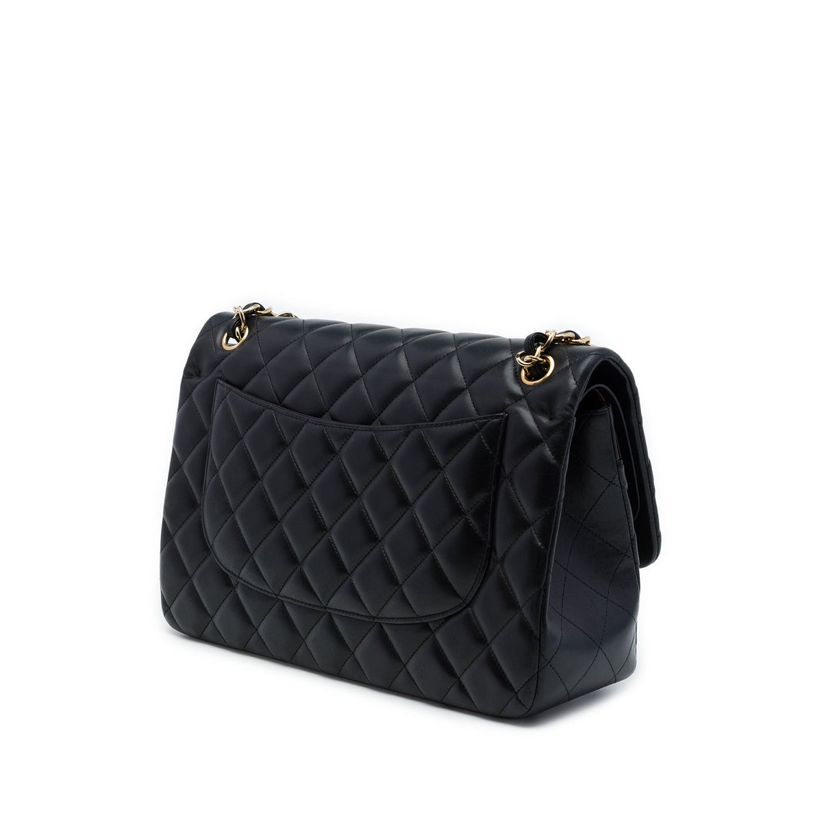 Chanel Jumbo Classic Lambskin Double Flap — Black