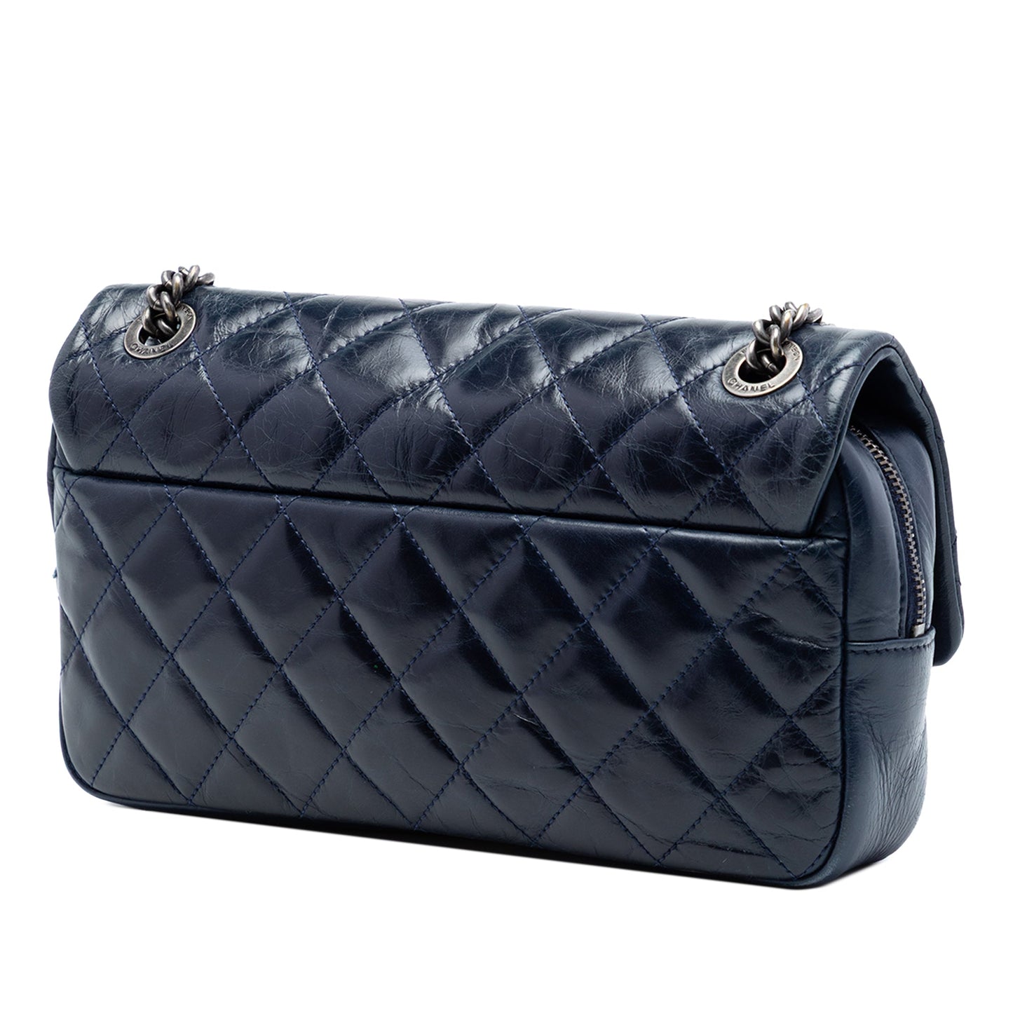 Chanel Medium Quilted Glazed Calfskin Duo Color Flap