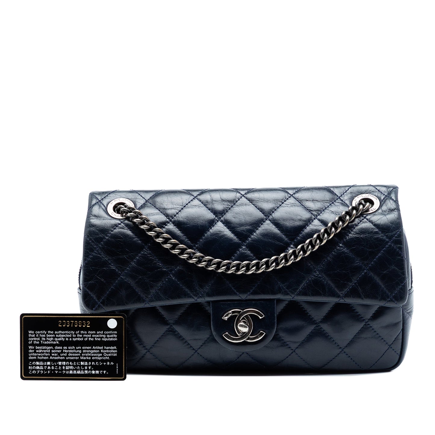 Chanel Medium Quilted Glazed Calfskin Duo Color Flap