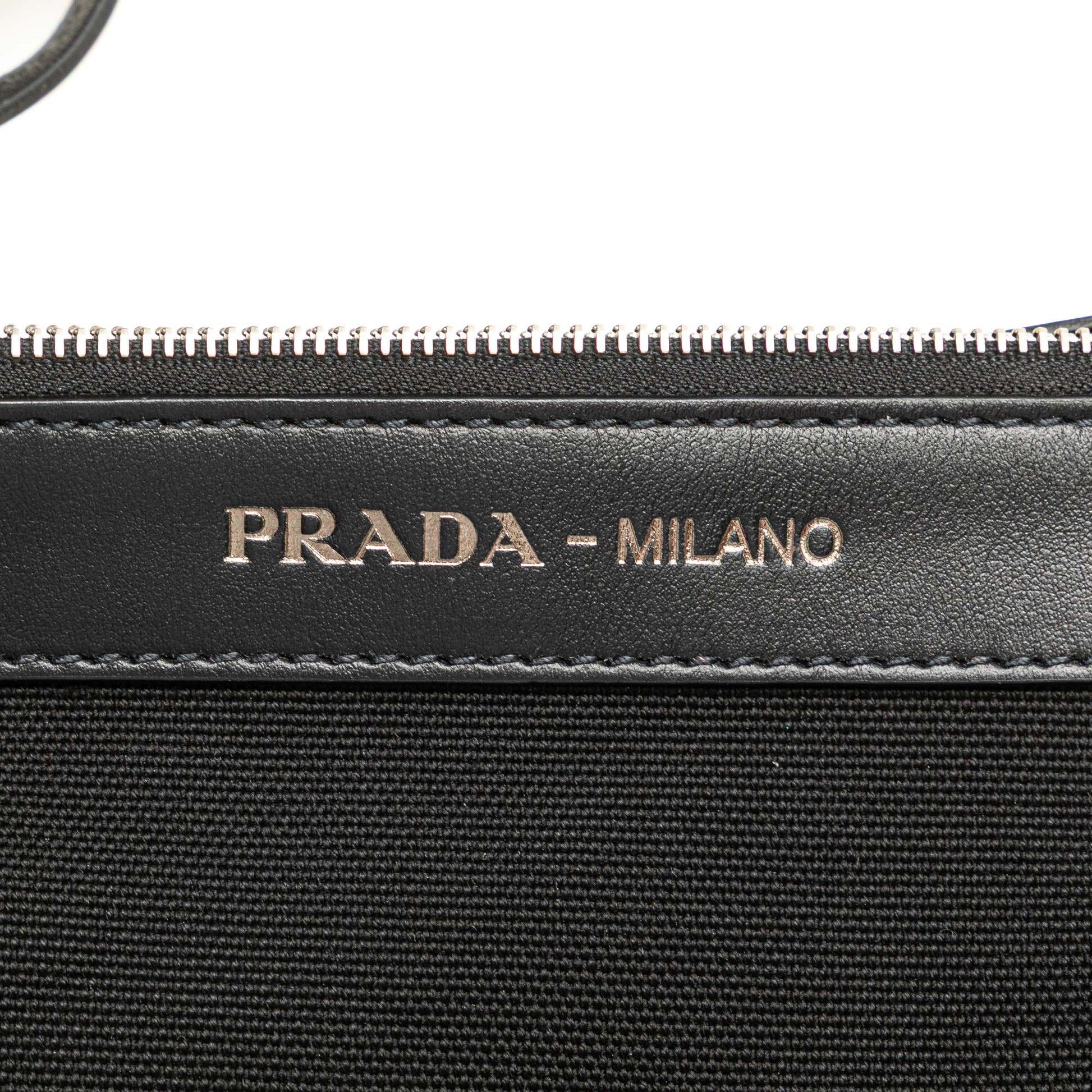 Prada Canvas Canapa Clutch