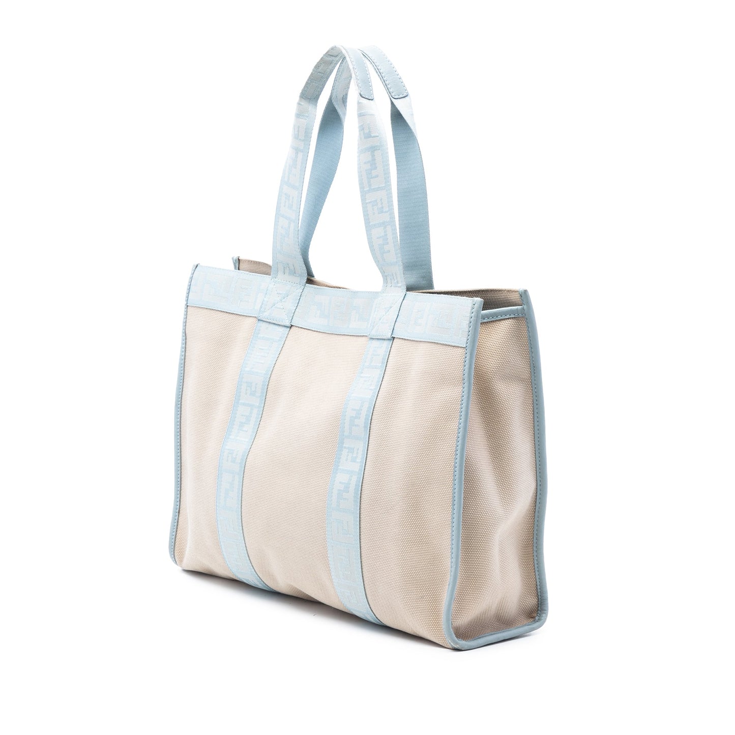 Fendi Zucca Trimmed Canvas Tote