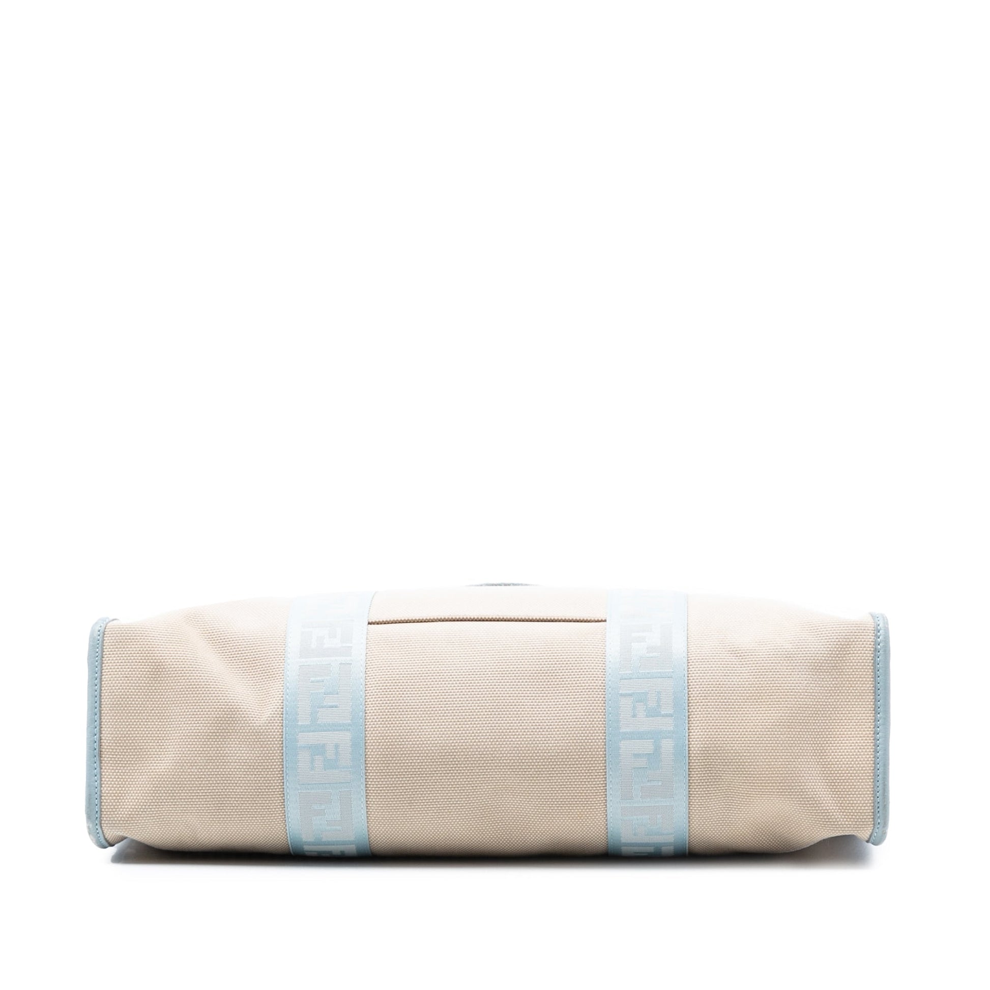Fendi Zucca Trimmed Canvas Tote