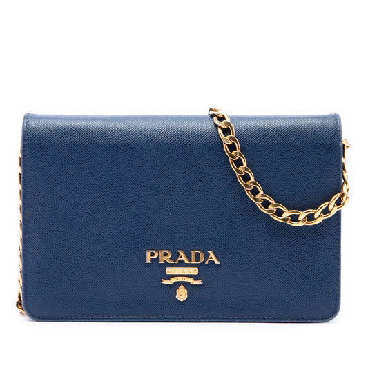 Prada Saffiano Lux Wallet on Chain