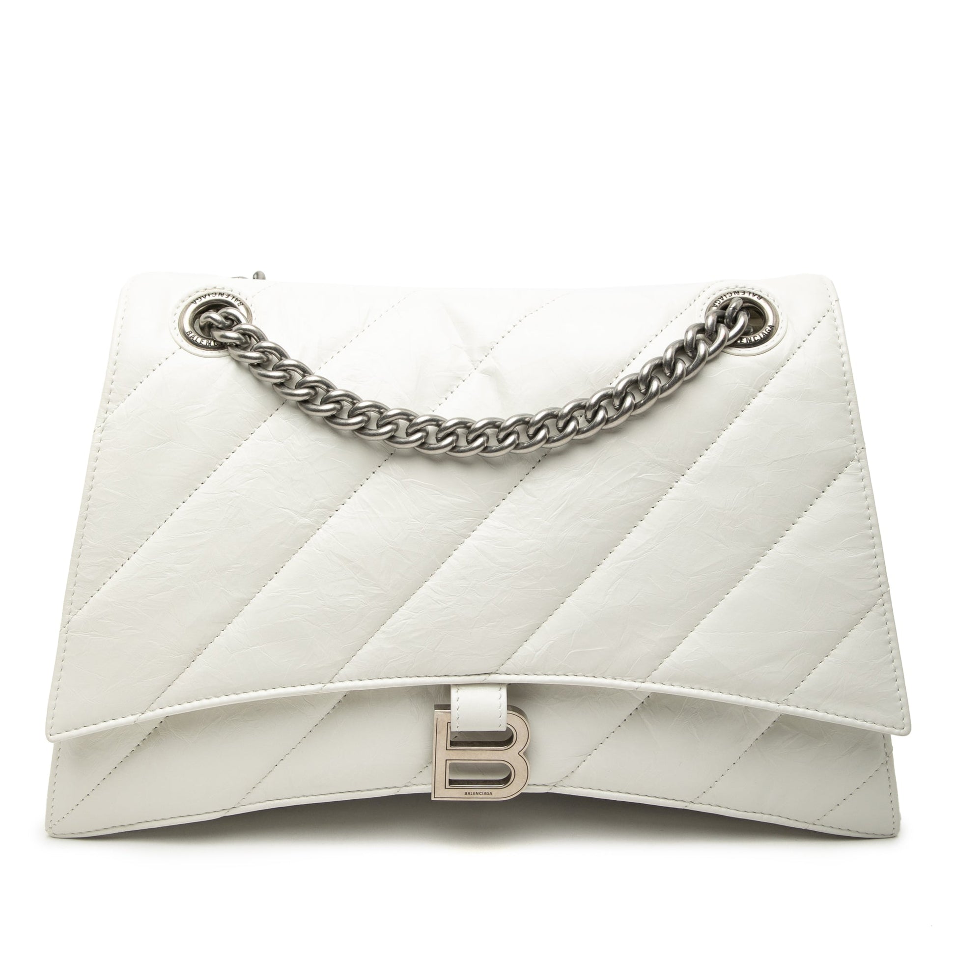 Balenciaga Medium Crushed Calfskin Chain Shoulder Bag