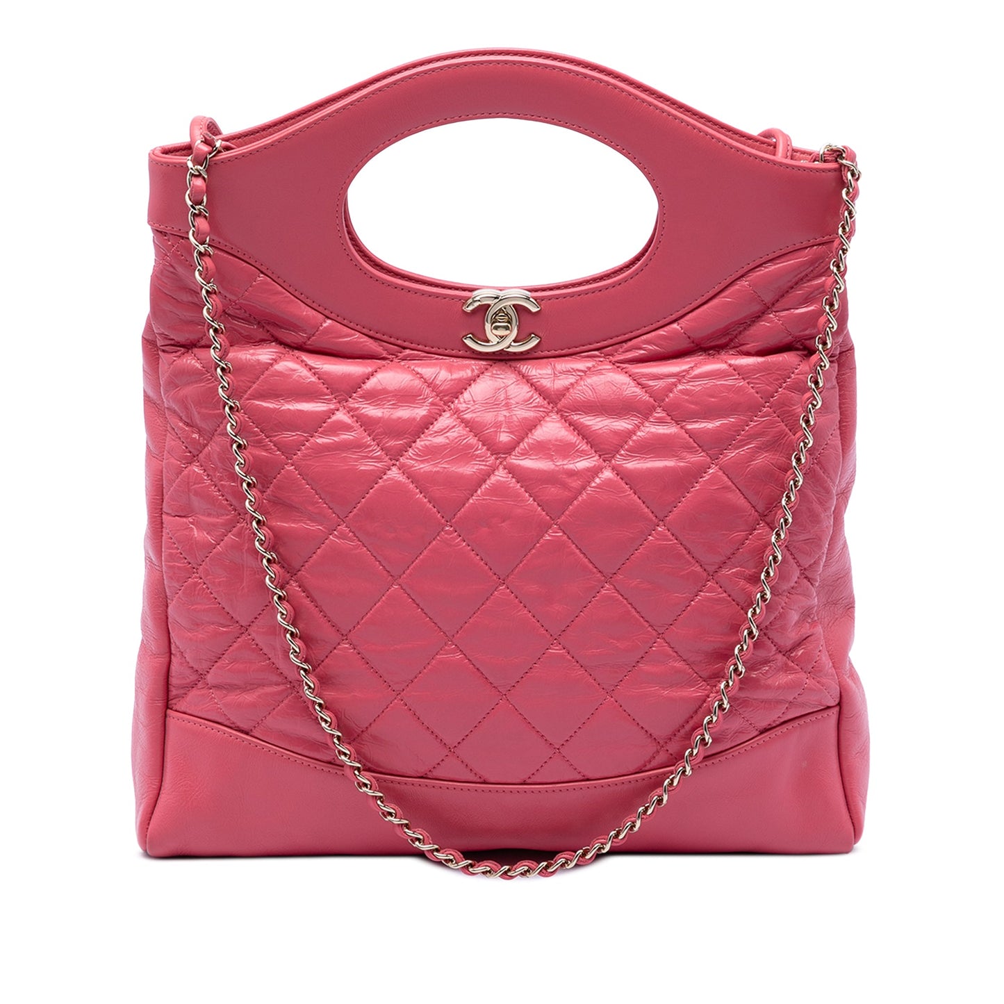 Chanel Small Quilted Shiny Aged Calfskin 31 Shopping Bag