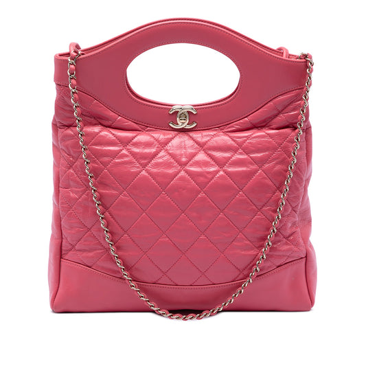 Chanel Small Quilted Shiny Aged Calfskin 31 Shopping Bag