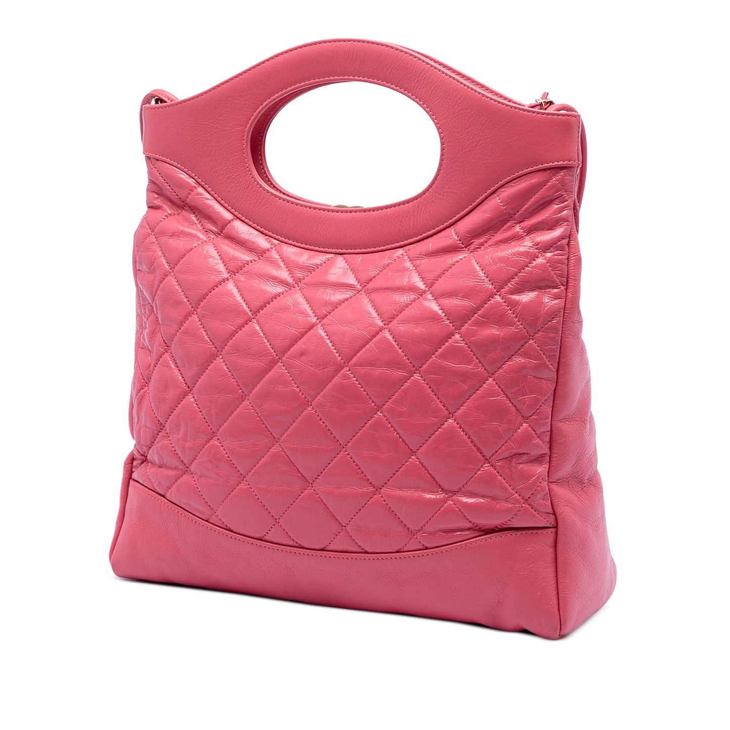 Chanel Small Quilted Shiny Aged Calfskin 31 Shopping Bag