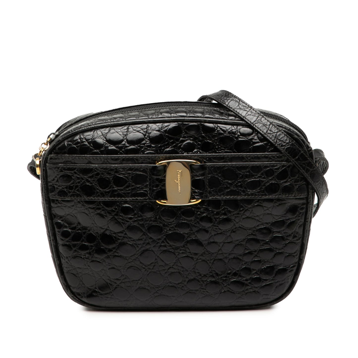 Leather Gancini Chain Crossbody