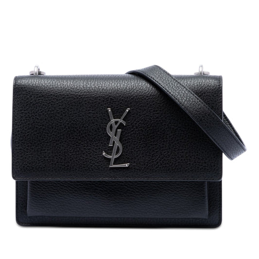 Saint Laurent Medium Grained Calfskin Monogram Sunset Crossbody