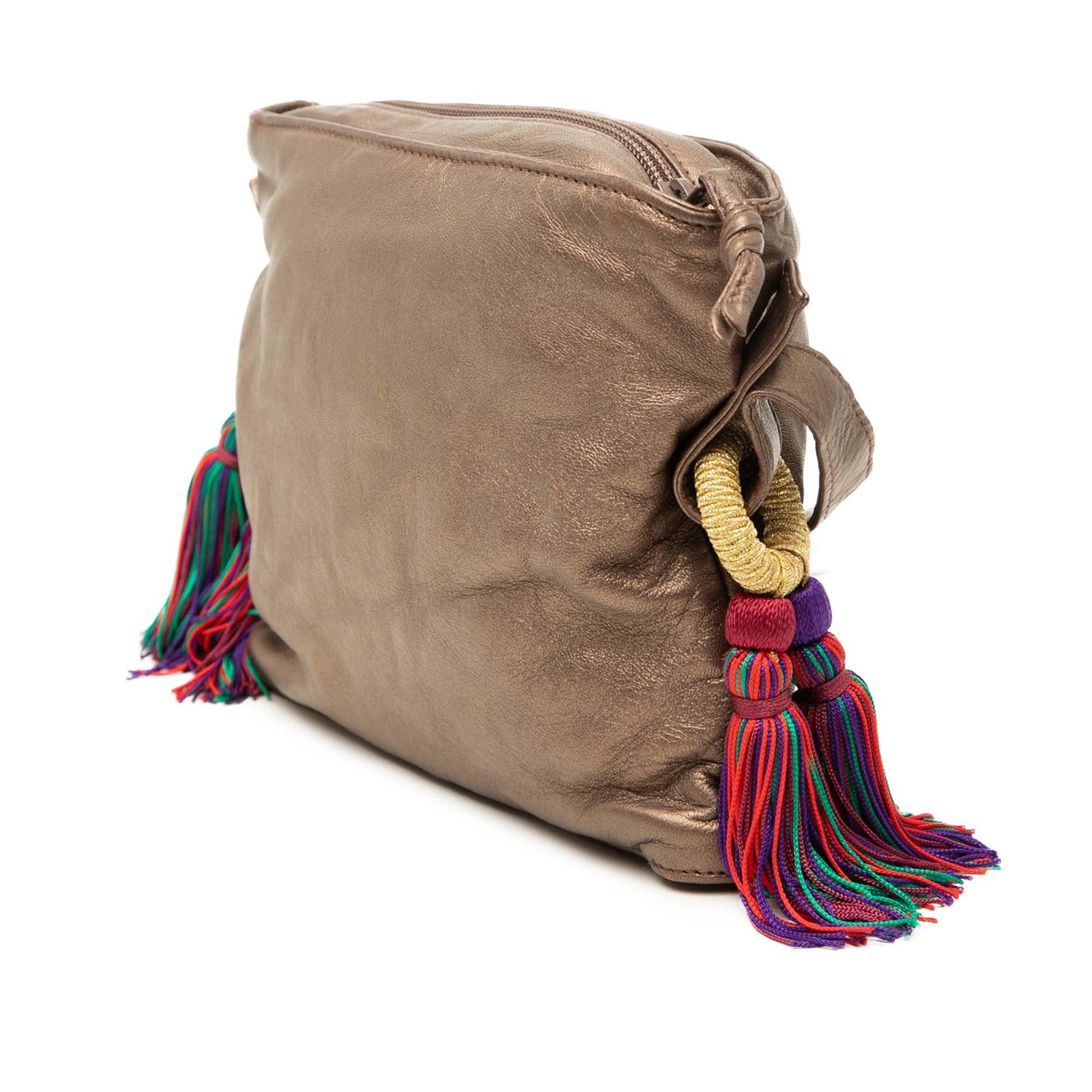 LOEWE Nappa Metallic Flamenco Tassel Crossbody