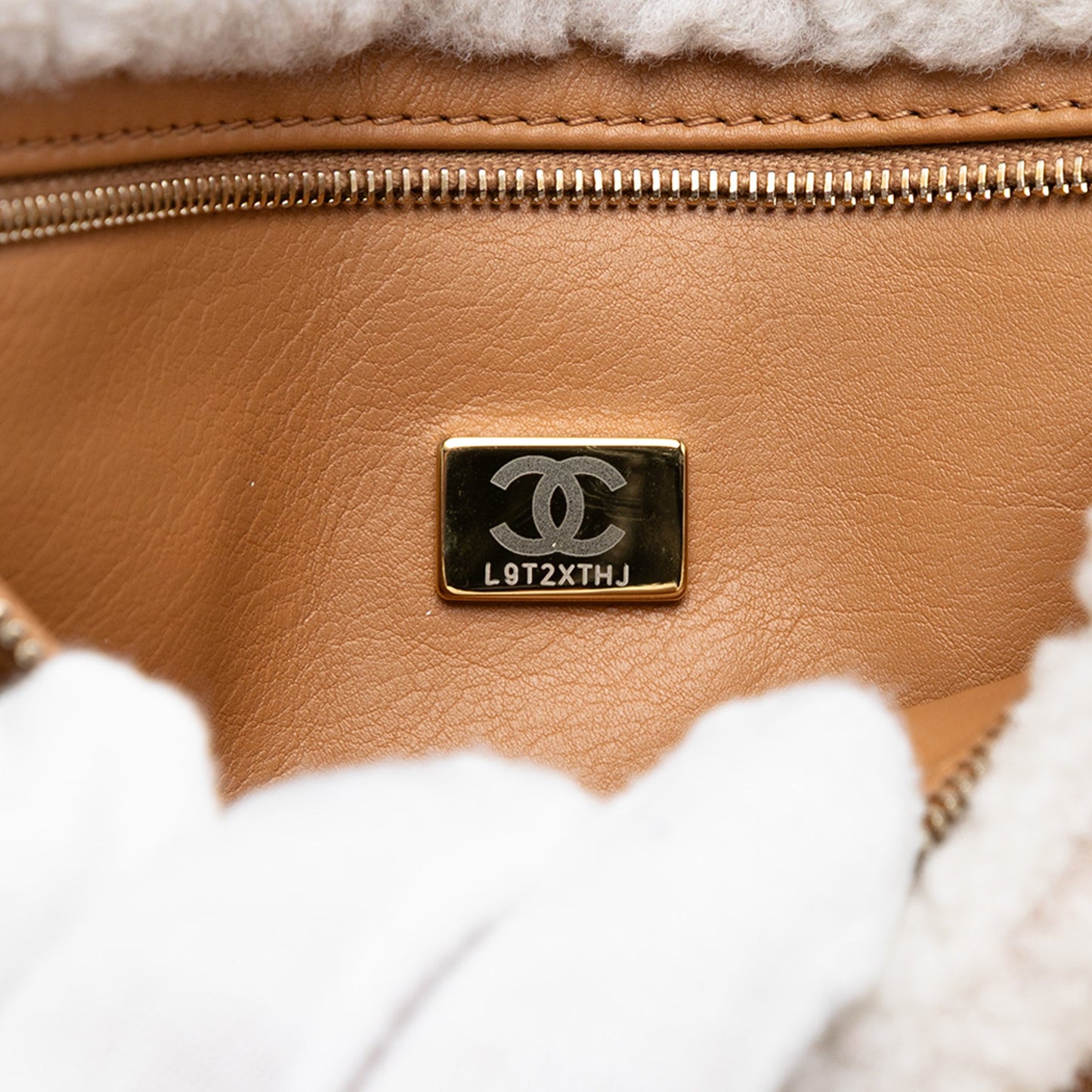Chanel Medium Embroidered Suede 19 Flap with Shearling Trim