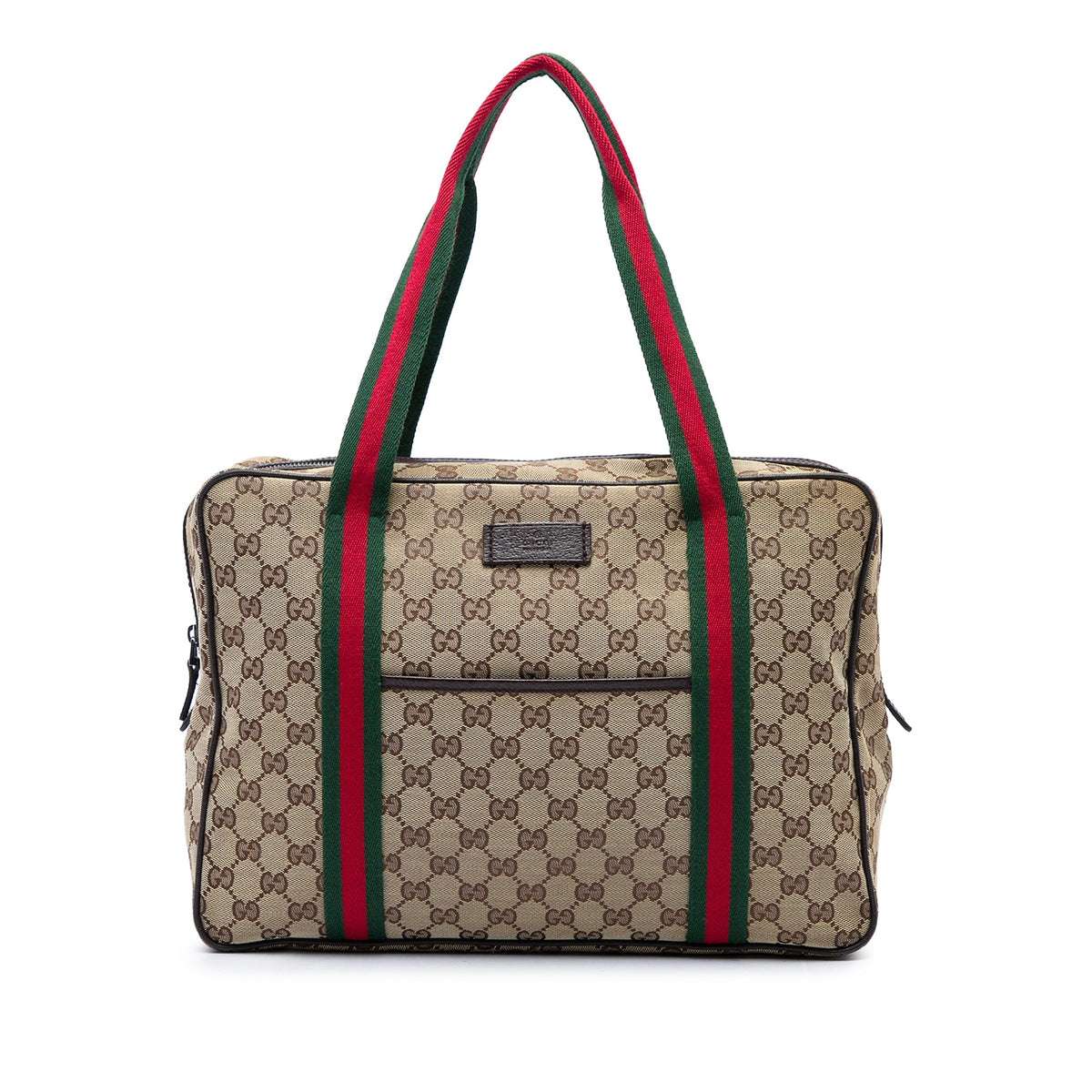 Gucci GG Canvas Web Business Bag — Beige