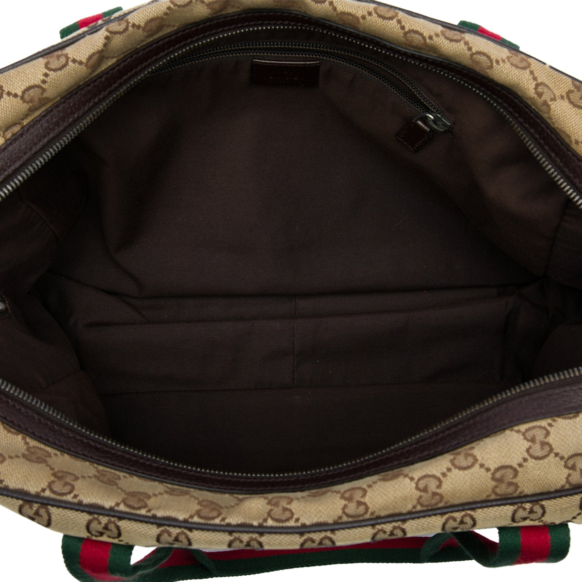 Gucci GG Canvas Web Business Bag — Beige