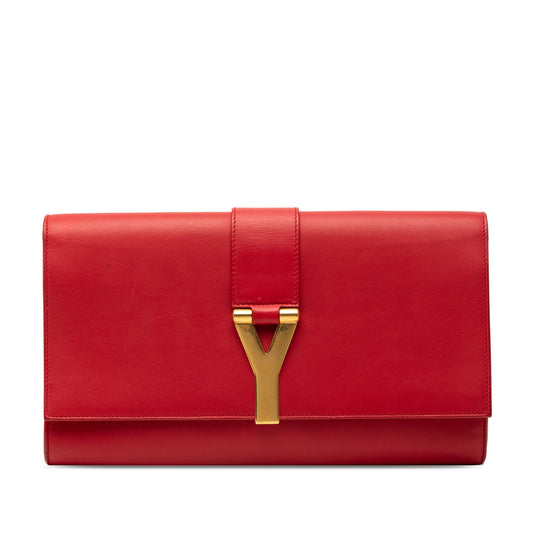 Saint Laurent Leather Chyc Ligne Clutch
