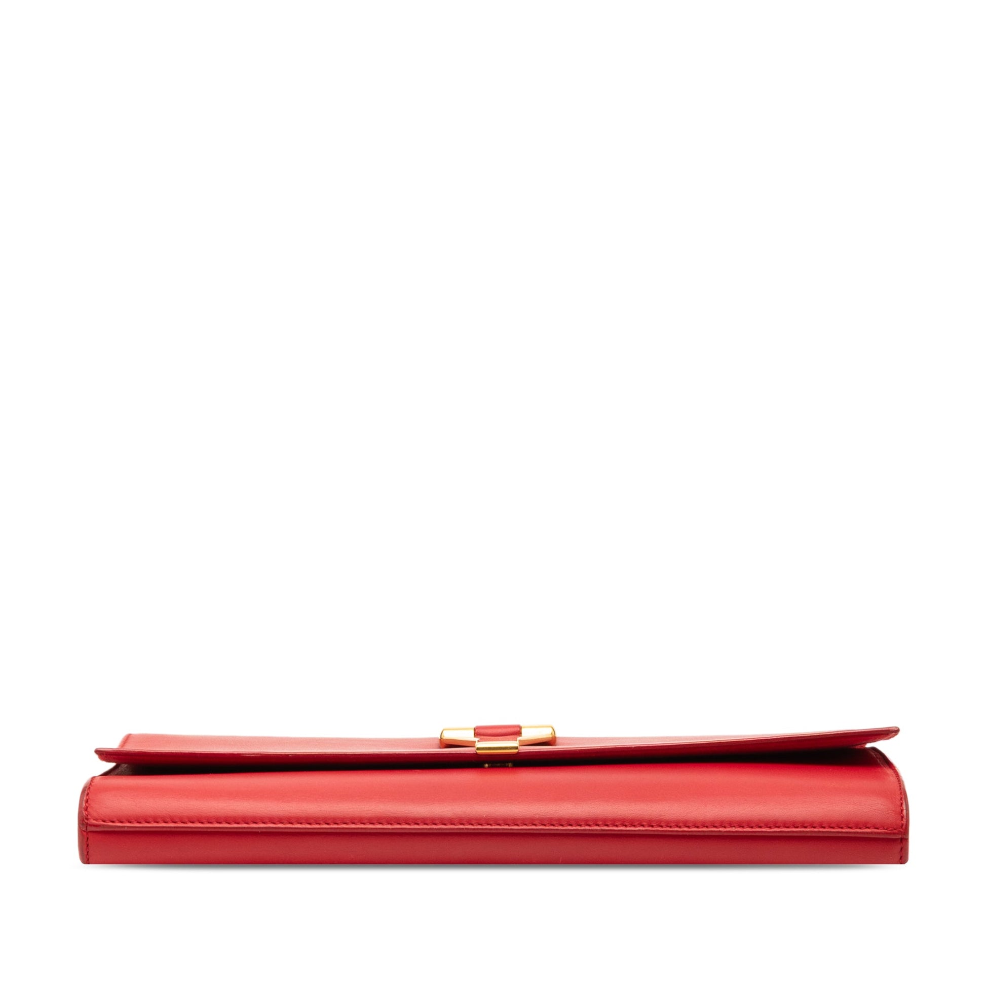 Saint Laurent Leather Chyc Ligne Clutch