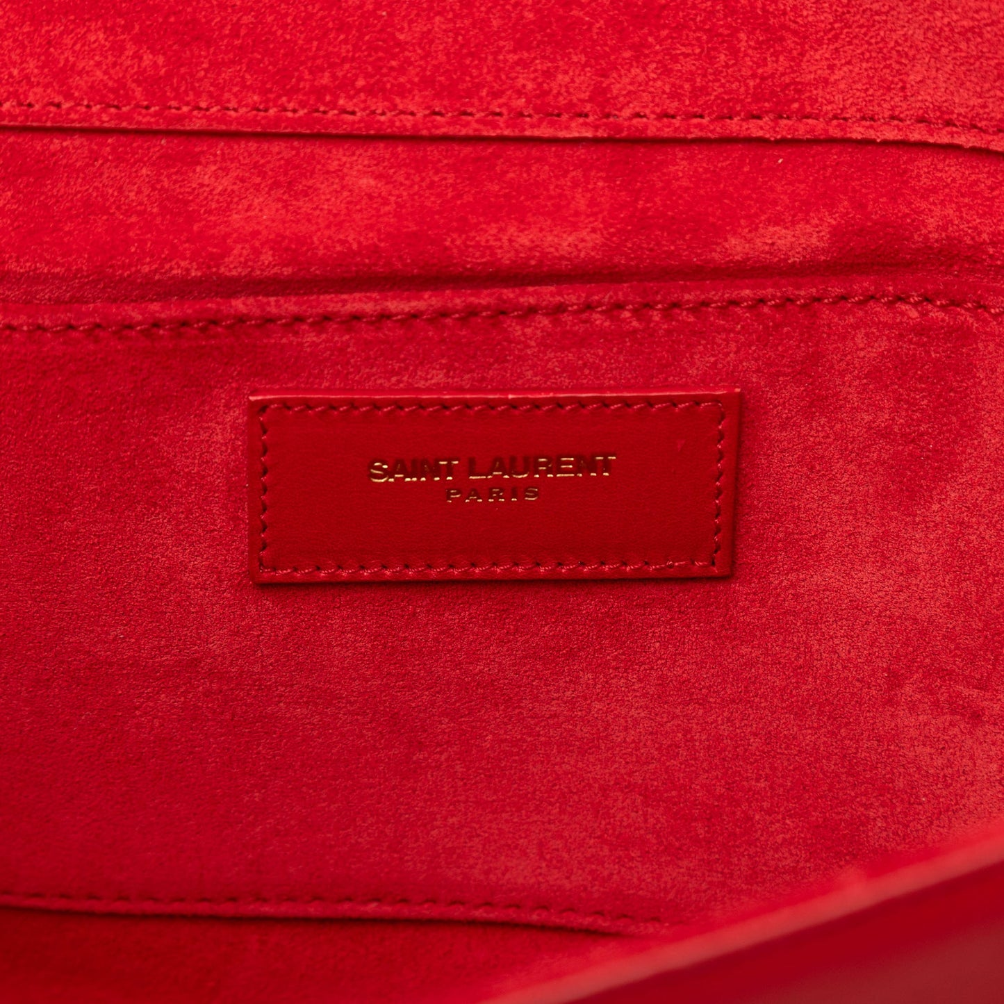 Saint Laurent Leather Chyc Ligne Clutch