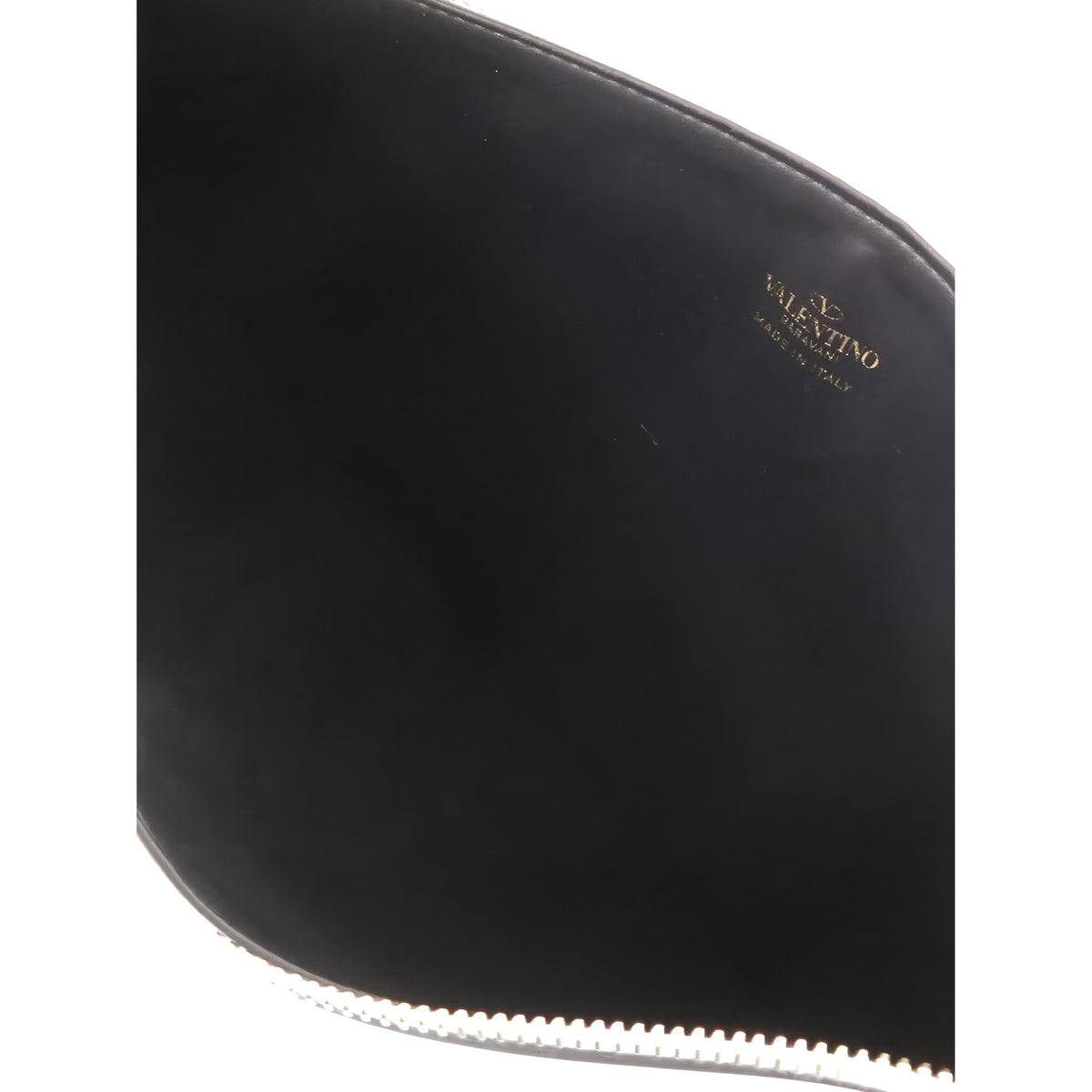 Valentino Chez Maison Valentino Smooth Calfskin Flat Pouch — White