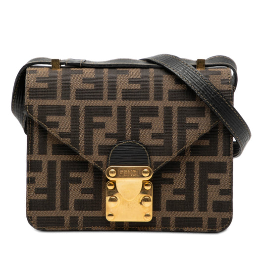 Fendi Zucca Canvas Flap Crossbody