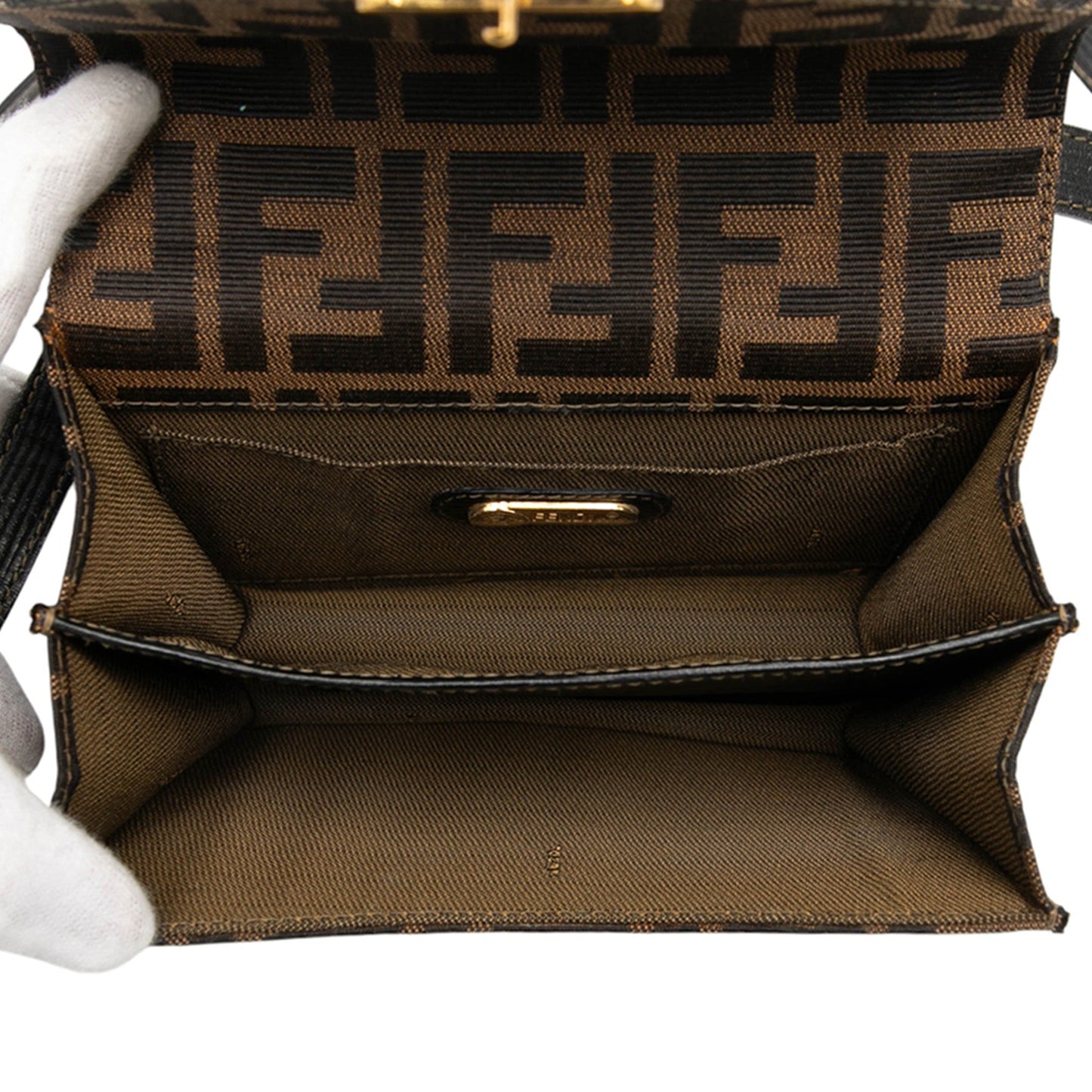 Fendi Zucca Canvas Flap Crossbody