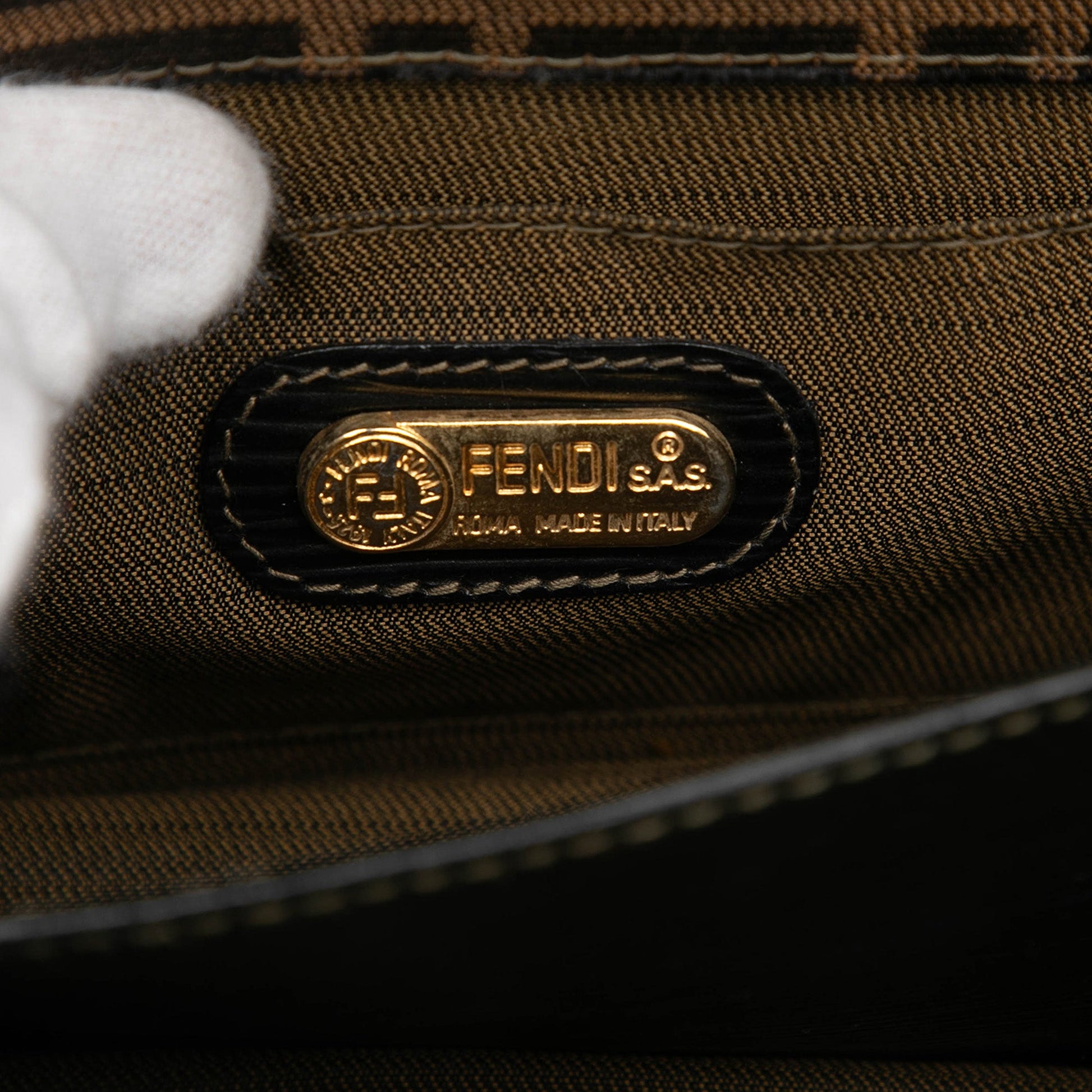 Fendi Zucca Canvas Flap Crossbody