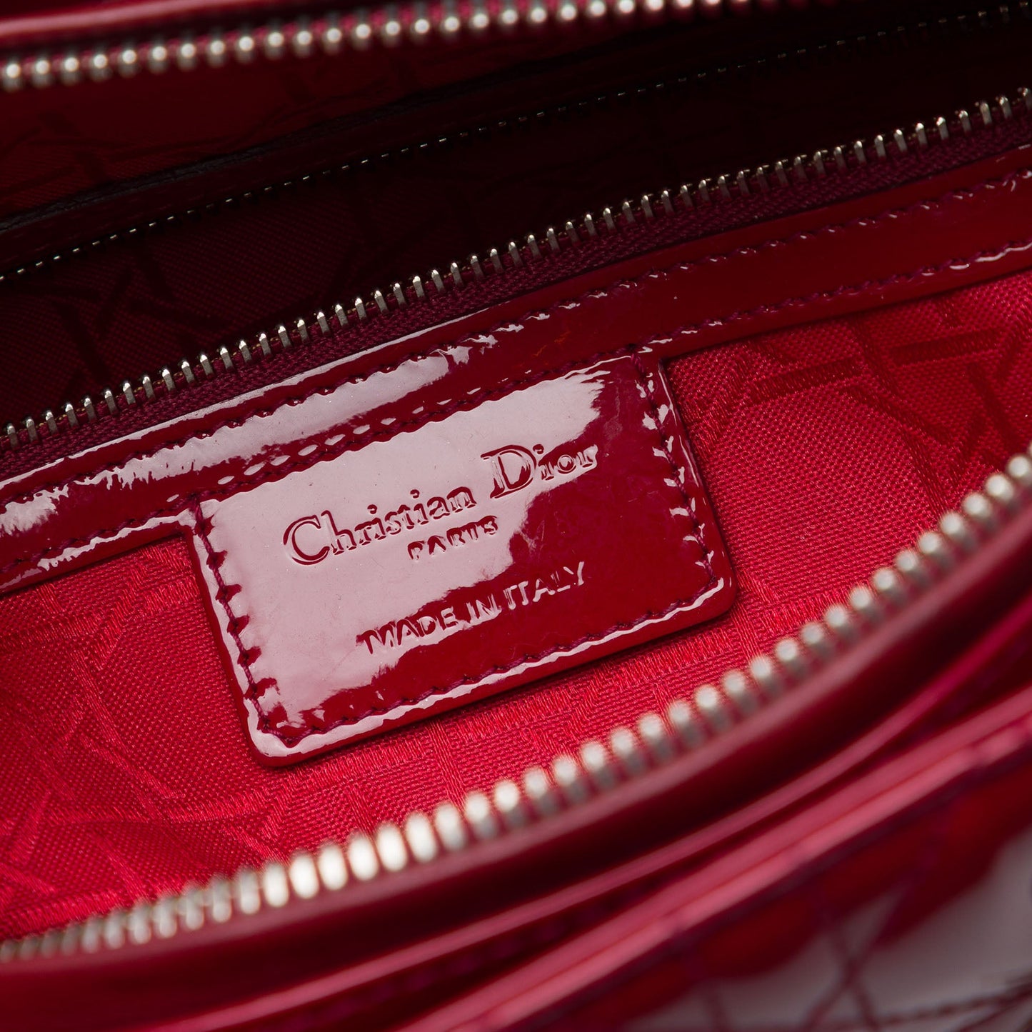 Dior Large Patent Cannage Lady Dior