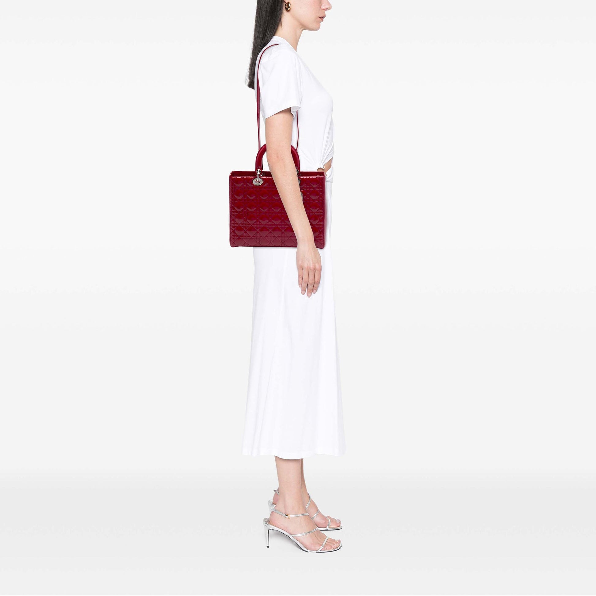 Dior Large Patent Cannage Lady Dior