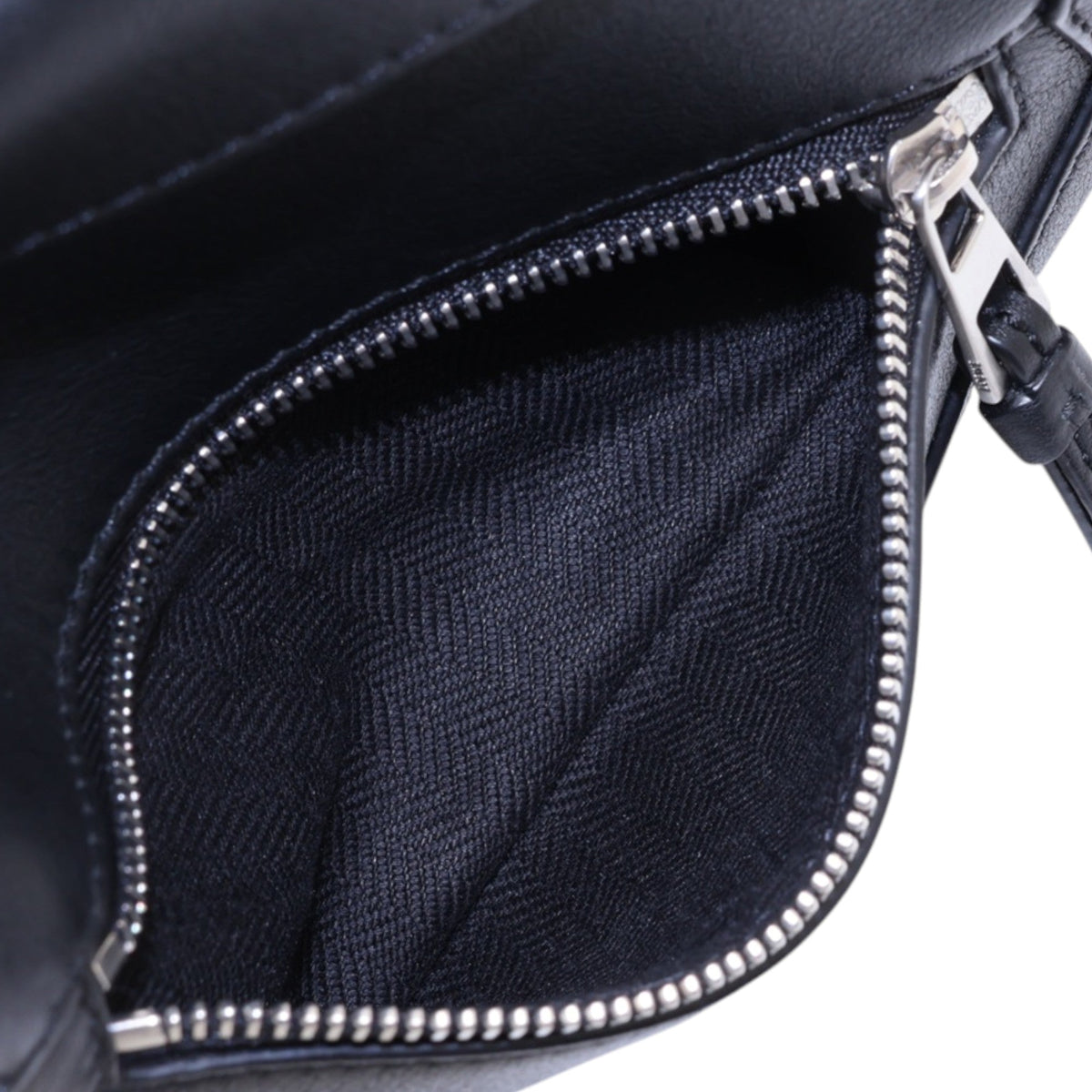 LOEWE Mini Calfskin Puzzle Bumbag — Black