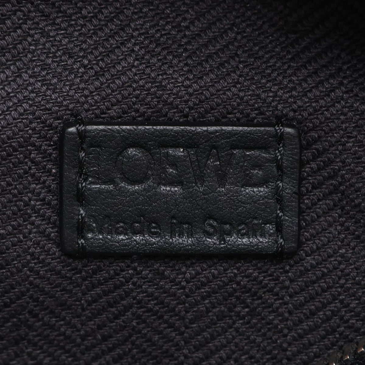 LOEWE Mini Calfskin Puzzle Bumbag — Black