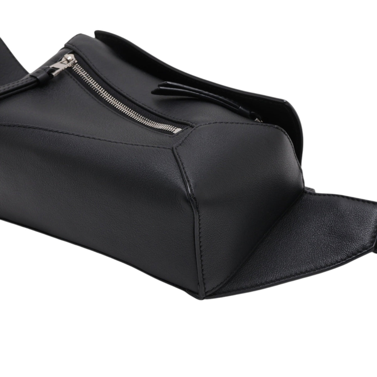 LOEWE Mini Calfskin Puzzle Bumbag — Black