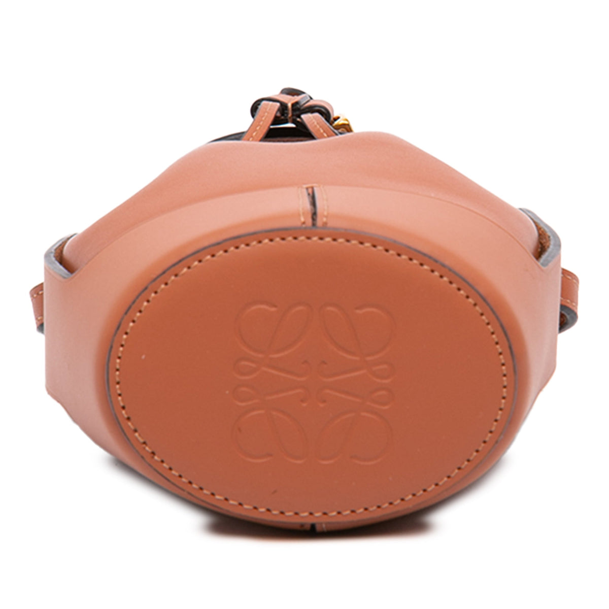 LOEWE Nano Leather Balloon Bucket Bag — Brown