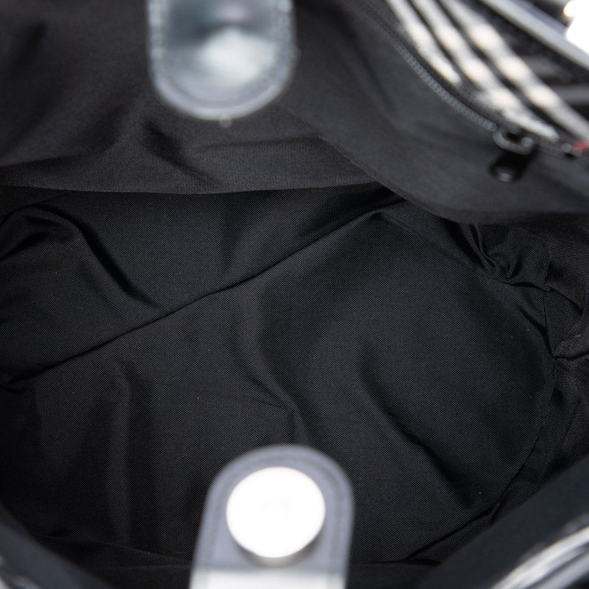 Burberry House Check Canvas Bucket Bag — Black