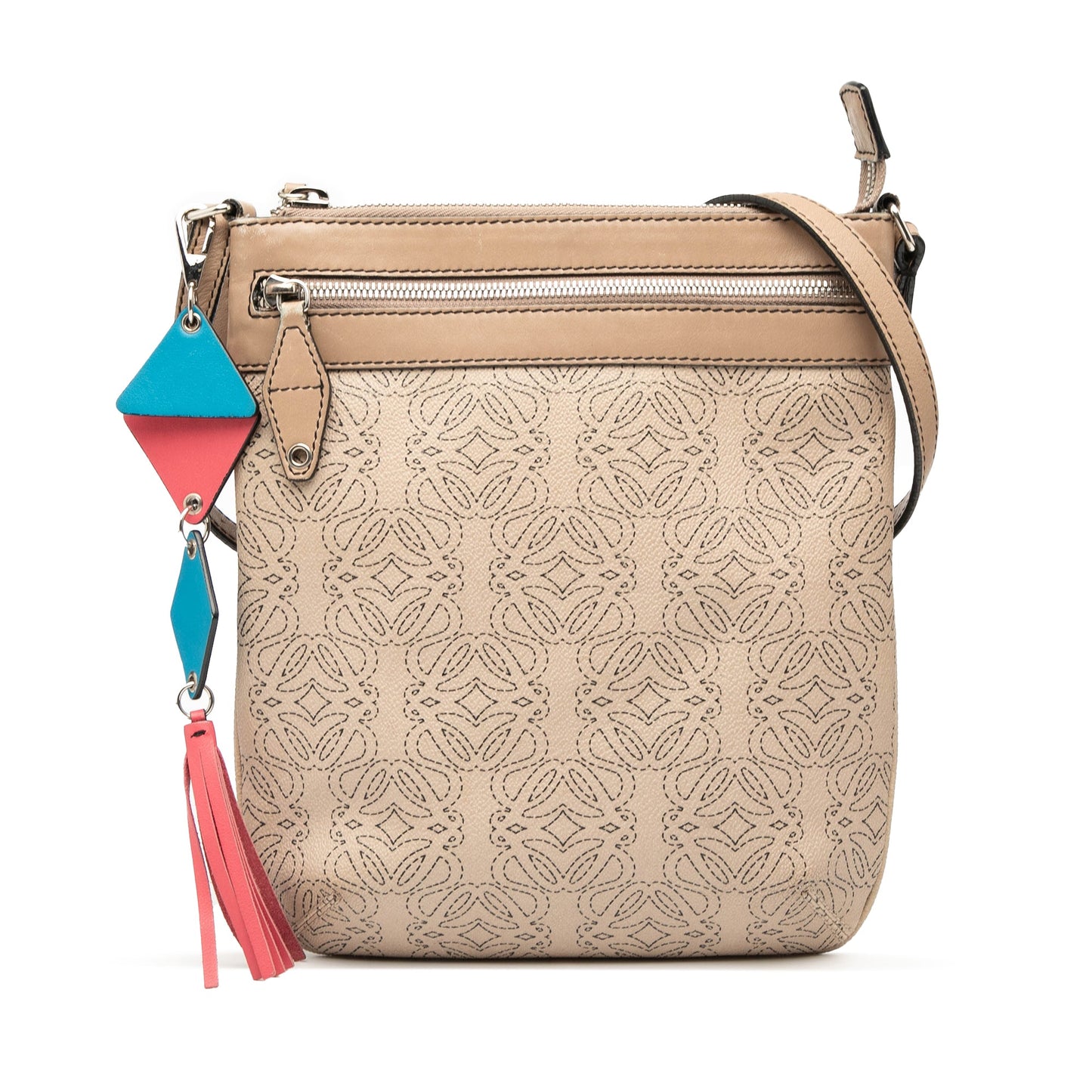 LOEWE PVC and Leather Anagram Crossbody