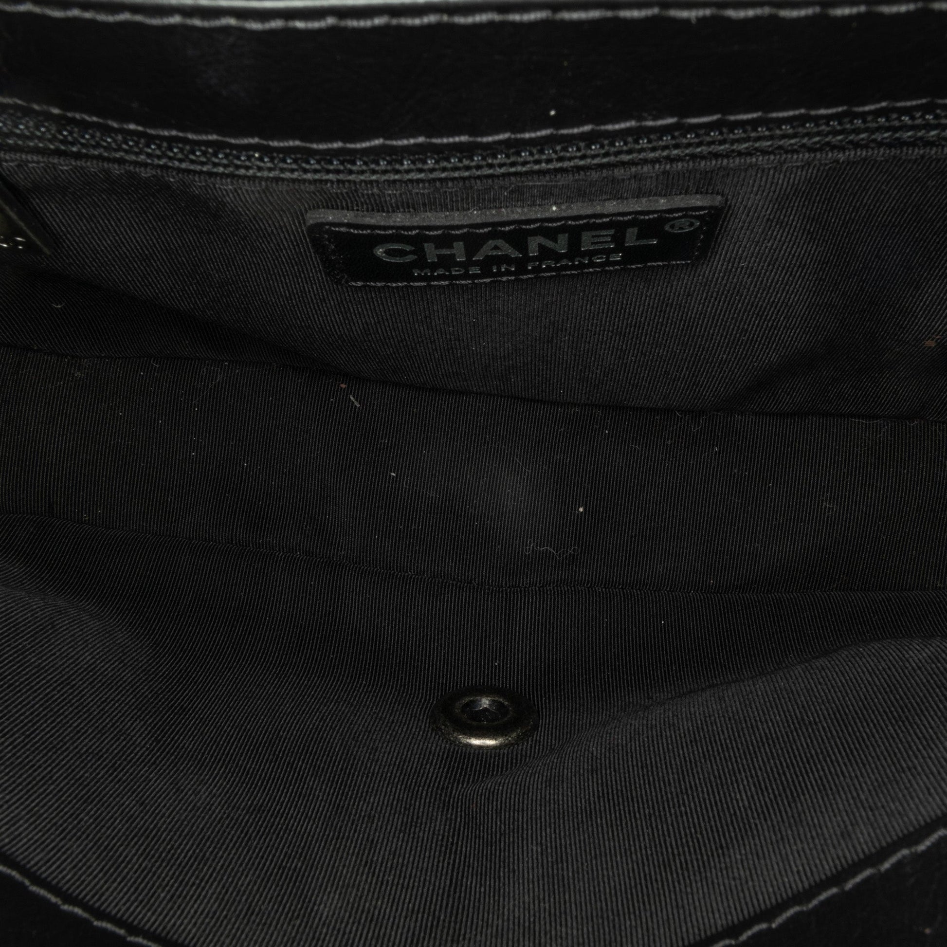 Chanel CC Tweed and Shearling Single Flap
